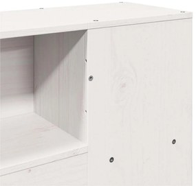 fehér tömör fenyőfa fejtámla tárolóval 200 cm