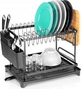 Csepegtető Nagy Szárítógép edények tányérok evőeszközök 2 szintes kétszintes