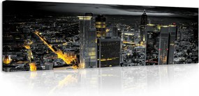 Vászonkép Hálószoba Nappaliba Város Éjszaka Modern Nagy Panoráma 145x45