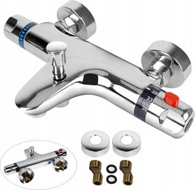 Termosztátos Kád Csaptelep Fali Fürdőszoba Termosztát