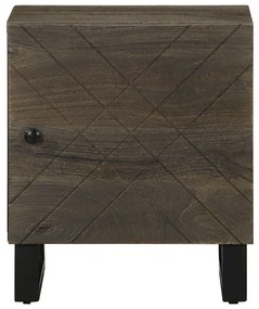 Fekete tömör mangófa éjjeliszekrény 40 x 33 x 46 cm