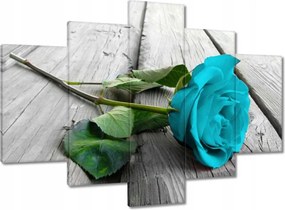 Festmények 150x105 Kék rózsa a deszkákon