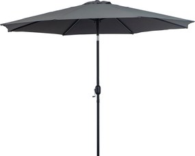 Outsunny Kerti Napernyő Ø295x250 cm Karral, Dönthető Mechanizmussal és Leszerelhető Fémoszloppal Teraszhoz, Medencéhez, Patiokhoz Sötétszürke | Aosom