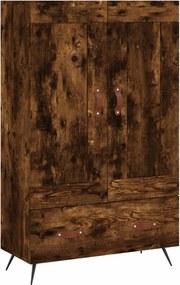 vidaXL füstös tölgy színű szerelt fa magasszekrény 69,5 x 31 x 115 cm