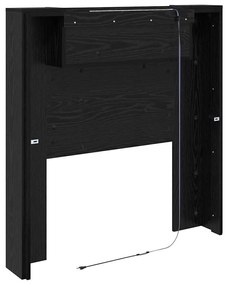 Fejtámla polcokkal Fekete tölgy 100 x 15 x 103,5 cm Faanyag