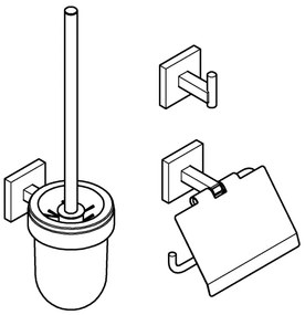 GROHE 41123000 - 3 az 1-ben WC-kiegészítő szett, fényes króm