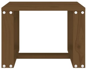 mézbarna tömör fenyőfa kerti kisasztal 40x38x28,5 cm