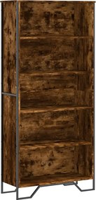 vidaXL füstös tölgy színű szerelt fa könyvszekrény 80 x 31 x 169 cm