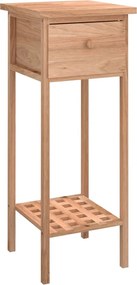 vidaXL tömör diófa kisasztal fiókkal 25 x 25 x 60 cm