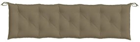 2 db melange tópszínű szövet kerti padpárna 180 x 50 x 7 cm