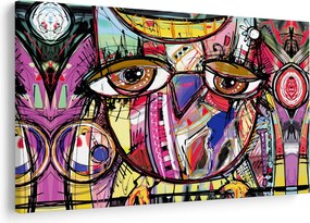 Kép - utca, művészet - bagoly (90x60 cm)