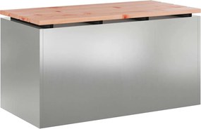 vidaXL Kerti pad Ezüst 80 x 40 x 43 cm Horganyzott acél