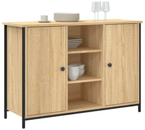 sonoma tölgy színű szerelt fa tálalószekrény 100 x 35 x 70 cm