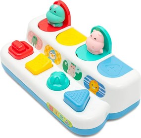 Baby Mix Interaktív játék - felugró ablakok állatokkal Peekaboo, 25,2 x 11 x 13 cm