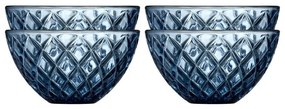 Kék üveg tálka szett 4 db-os 325 ml Sorrento – Lyngby Glas