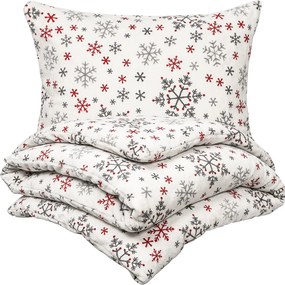 4Home Snowflakes mikroflanel ágyneműhuzat, 140 x 200 cm, 70 x 90 cm, 140 x 200 cm, 70 x 90 cm