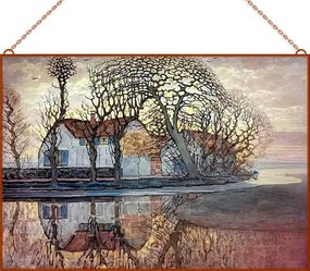 Piet Mondriaan - Farm at Duivendrecht üvegkép, falikép