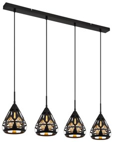 Globo 15889-4H - Csillár zsinóron HASSAN 4xE27/40W/230V