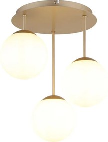 Globo 47441-3CH - Felületre szerelhető csillár HARMON 3xE14/25W/230V sárgaréz