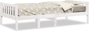 vidaXL fehér tömör fenyőfa gyerekágy matrac nélkül 75 x 190 cm