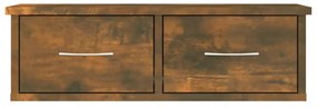 füstös tölgy színű szerelt fa faliszekrény 60 x 26 x 18,5 cm