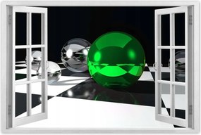 Poszterek 90x60 Zöld gömb Sakktábla