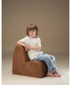 Barna kordbársony gyerek fotel Cloud – Wigiwama