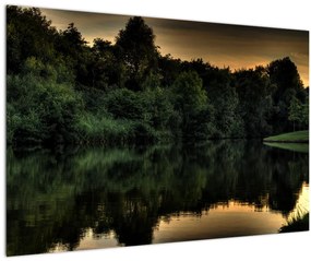 A tó képe az erdő mellett (90x60 cm)
