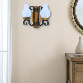 Brilagi - Fali lámpa RUSTIC 2xE14/40W/230V bükkfa