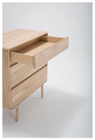 Fawn tömör tölgyfa komód 3 fiókkal - Gazzda