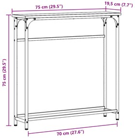 Konferenciapultrina Artizán Tölgy 75x19,5x75 cm Mérnöki Fa és Acél