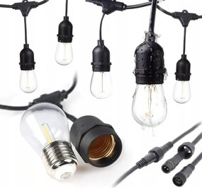 Fényfüzér 10LED Kültéri IP65 10 Izzó A Csomagban