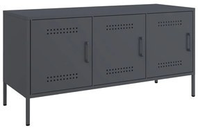 antracitszürke acél TV-szekrény 100,5 x 39 x 50,5 cm