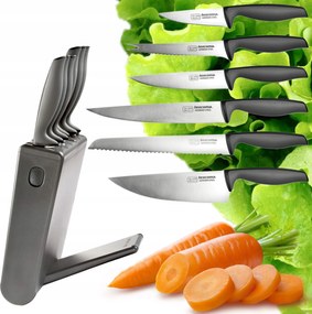 6 Db-os Acél Konyhakés Készlet Tescoma Precioso Blokkban, Éles Szett