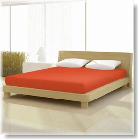 Pamut-elastan classic kármin vörös színű gumis lepedő 120/130*200/220 cm-es matracra