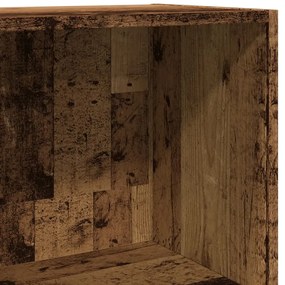 antik fa színű szerelt fa könyvespolc 40 x 30 x 152 cm
