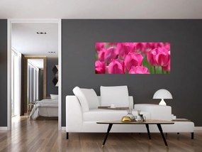 Kép - Rózsaszín tulipánok (120x50 cm)