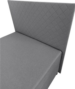 Boxspring ágy, egyszemélyes, szürke, 90x200, univerzális, ADARA