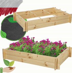 Zöldségtároló ládák fűszernövények ágyás magasított virágtartó herbárium 120x80cm Eko