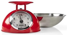 Melissa - Retro konyhai mérleg tállal, piros