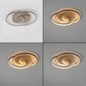 BRILAGI - LED fényerőszabályozható mennyezeti lámpa VELO LED/70W/230V 38x47,8 cm bézs + távirányító