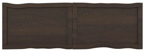 sötétbarna kezelt tömör asztallap 120x40x(2-6) cm