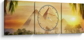 Kép - piramisok (órával) (90x30 cm)