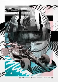 Művészeti nyomat Formula 1® Print Store Artist Series - Miami Edition - 2ALAS - Black