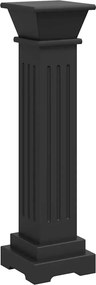 vidaXL klasszikus fekete MDF szögletes oszlop virágállvány 17x17x66cm
