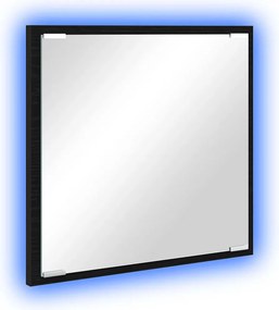 vidaXL LED Fürdőszoba Tükör Fekete tölgy 40 x 37 x 8.5 cm Faanyag