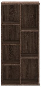 barna tölgy színű szerelt fa könyvszekrény 50x25x105 cm