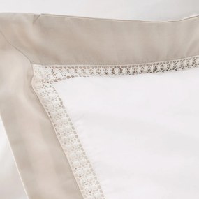 Fehér kétszemélyes pamut ágyneműhuzat 200x200 cm Oxford Lace – Bianca