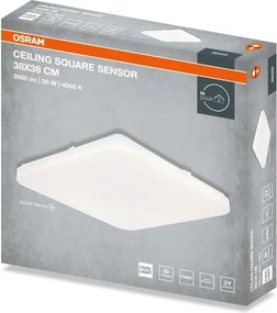 Osram - CEILING SQUARE LED mennyezeti lámpatest, 36 W, 230 V, 4000 K, 38x38 cm, fehér