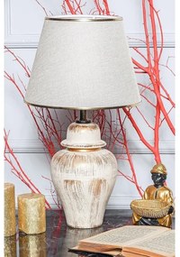 Asztali lámpa RAMZES 1xE27/40W/230V krémszínű/arany